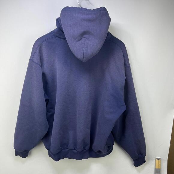 Vintage 90s Carhartt Sun Faded Zip Up Hoodie Large Thermal - Picture 9 of 11